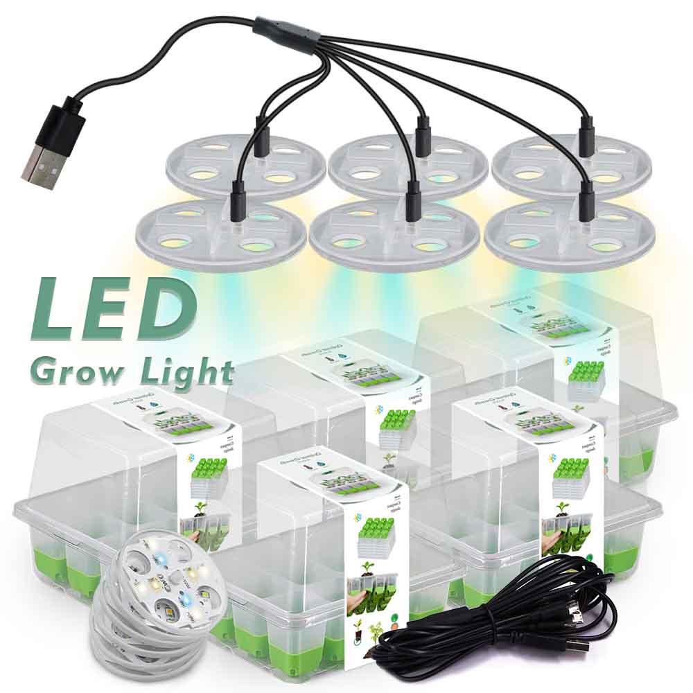 Grow Light Led - Mudas Starter Tray Kit com tampa