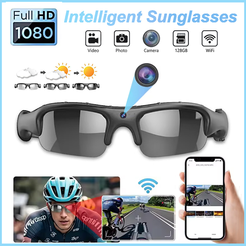 Garden Camera - Óculos inteligentes wifi 1080p câmera ao