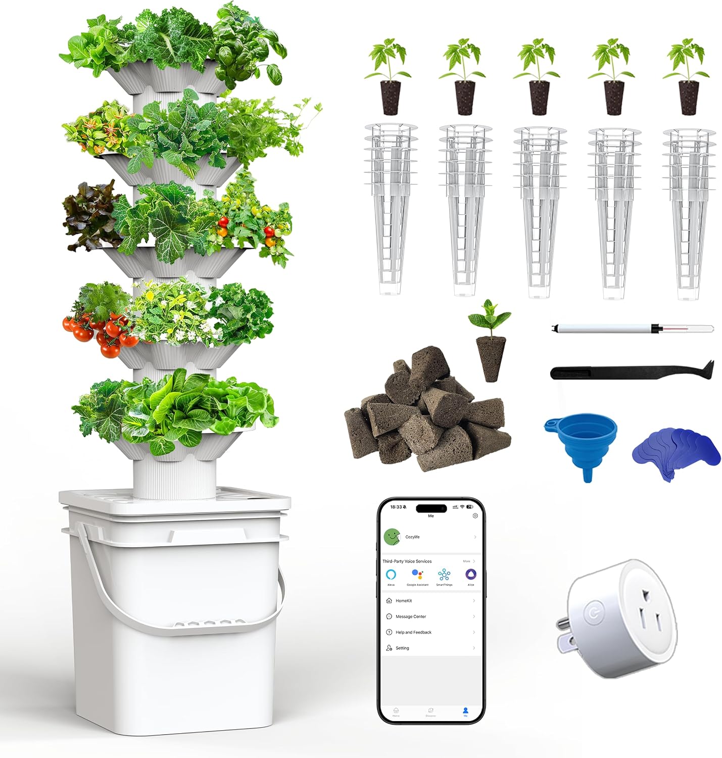 Kit de Sistema de Cultivo Hidr - Hydroponic Tower avaliação e preço